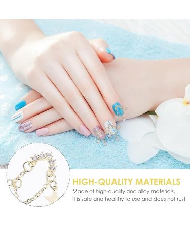 KALLORY 9pcs Art Zircon Tips Stickers - Manicure Accessories Set for Elegant Nail Decoration - Metal Decors, Rhinestone Charms - 3.2X1.1X0.5CMx3pcs - As Shown - Buy Online on GoSupps.com