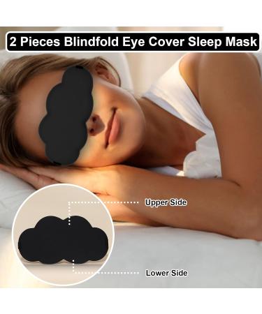 Buy 2 Pieces 3D Blindfold Eye Cover Sleep Mask - 100% Light Blocking Soft & Comfortable for Men & Women - Perfect for Back & Side Sleepers - Buy Online on GoSupps.com