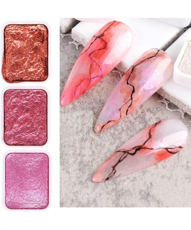 Decoration Paint DIY Manicure Blooming Shimmer Pearl Effect Nail Glitter Watercolor Solid Pigment Paints Set(12colors set) - Buy Online on GoSupps.com