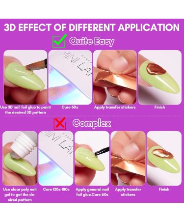 Makartt 3D Nail Foil Glue - 8ml Adhesive for Nail Foil Sheets | Perfect for 3D Gel Nail Art & DIY Manicure - Buy Online on GoSupps.com