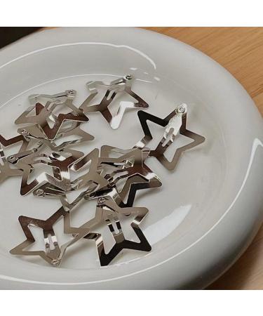 20 Pieces Star Hair Clips Silver Star Shaped Metal Snap Clips for Hair Barrettes Hairpins for Women Girls Egirls Hair Accessories - Buy Online on GoSupps.com