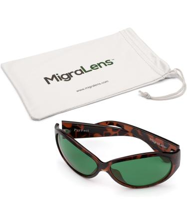 MigraLens PurFect Migraine Relief Glasses for Women - Green Lenses, Tortoiseshell Brown - Ideal for Outdoors and Digital Screens - Buy Online on GoSupps.com