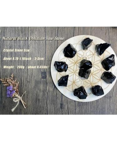 Xiannvxi Obsidian Stone Crystals - 100% Natural Healing Rocks | Bulk Raw Stones for Reiki & Wellness (200g) - Buy Online on GoSupps.com