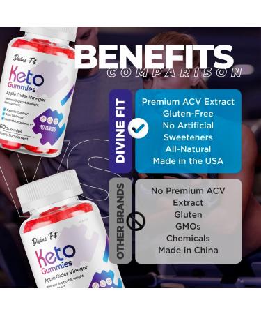 Divine Fit Keto ACV Gummies - 30 Day Supply of Divine Fits for Ultimate Weight Loss - Buy Online on GoSupps.com