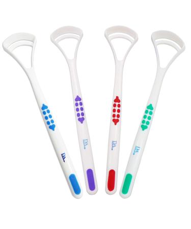 x Tongue Scraper Set of 4 Colors Oral and Dental Care