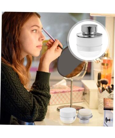 WOONEKY 2pcs Mushroom Head Loose Powder Box Blusher Body Powder Puff Stainless Loose Powder Case Plastic - Buy Online on GoSupps.com
