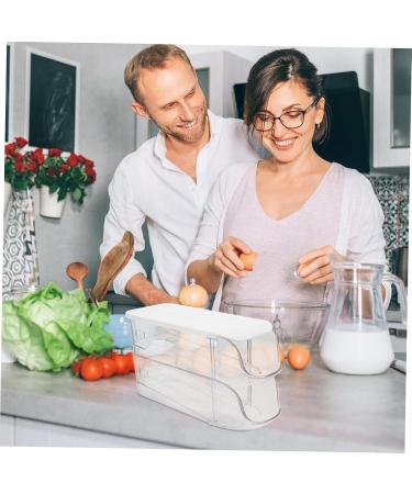 Hemobllo 2pcs Egg Storage Box Fridge Eggs Egg Tray for Refrigerator Egg Dispenser Egg Holder Household Pack - Buy Online on GoSupps.com