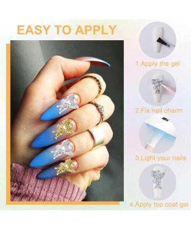 PAGOW 100PCS Baroque Angel Baby Nail Charms - 3D Embossed Nail Art Accessories for Women Manicure DIY - Buy Online on GoSupps.com