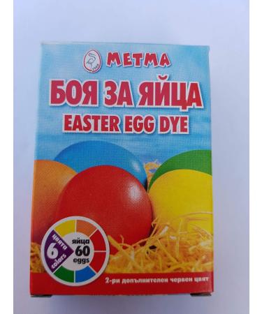 Metma 6 Sachets Dye Paint for Decorating Painting Colourful Art Easter Egg Eggs - Red Orange Blue Green Yellow + Extra Red Colours - Buy Online on GoSupps.com