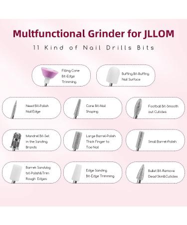 Portable Cordless Electric Nail Drill Kit for Salon-Quality Manicure & Pedicure - Rechargeable with Bits & Sanding Bands for Acrylic & Gel Nails - Buy Online on GoSupps.com