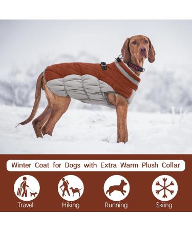 Kuoser Waterproof Dog Coat | Warm Fleece-Lined Jacket for Small & Medium Dogs | Cozy Reflective Winter Vest for Pets - Buy Online on GoSupps.com