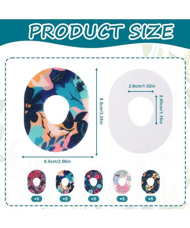 25 Sensor Covers for Dexcom G7 | Waterproof Blood Sugar Patches | Flower Pattern Self-Adhesive Stickers - Buy Online on GoSupps.com