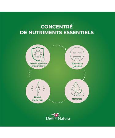 DIETI NATURA - Vitamins & Minerals - Food Supplement - Prevents & Supplements Deficiencies - Immune System - Non-GMO Gluten & Lactose Free - Made in France - 120 Tablets - Buy Online on GoSupps.com