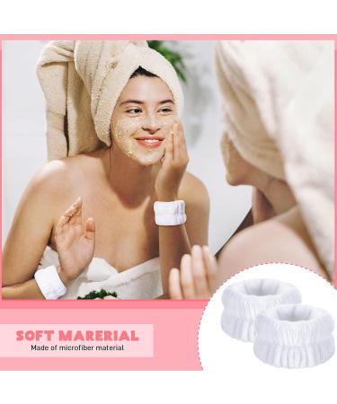Chunyin 8-Piece Microfiber Wrist Wash Towel Set - Absorbent Wristbands for Women and Girls - Prevent Liquid Spills - Gray/White/Beige/Pink - Buy Online on GoSupps.com