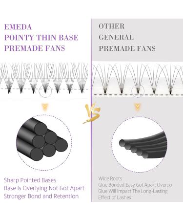 EMEDA 8D-0.07-C 12mm Premade Fans Eyelash Extensions - 180 Fans, Thin Base, C Curl - Buy Online on GoSupps.com