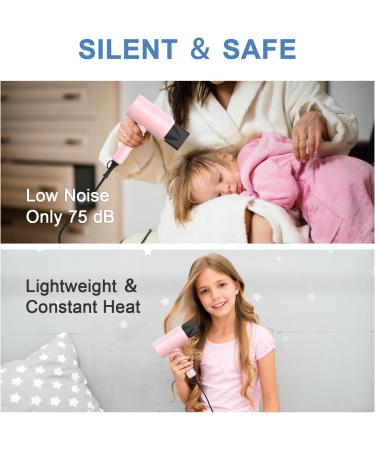 Ions F hn AC Motor 1800W Hair Dryer | Quick Drying Salon Tool with Hot/Cold Button 3 Concentrators & Diffuser 3 Temp Settings 2-Speed - Pink - Buy Online on GoSupps.com