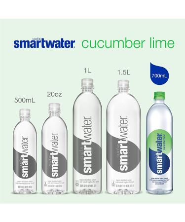 Smartwater Cucumber Lime Flavored Drinking Water - 23.7 Fl Oz Bottles, Pack of 12 - Buy Online on GoSupps.com