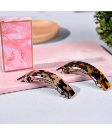 2 Pieces French Tortoise Hair Clips for Women - Large Automatic Clips for Thick & Fine Hair - Buy Online on GoSupps.com