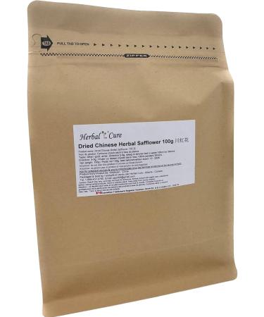 Herbal Cure - Chinese Red Flower Herb Hong Hua Flos Carthami Safflower 100g - Buy Online on GoSupps.com