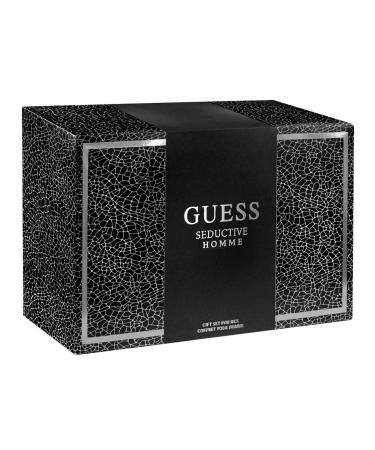 Guess Seductive Homme 3.4oz EDT Spray 6.0oz Deodorant Body Spray 3.4oz Shower Gel Pouch Men 4 Pc Gift Set - Buy Online on GoSupps.com