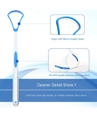 Premium 4PCS Tongue Scraper Set - Oral Health Tools for Fresh Breath - Buy Online on GoSupps.com