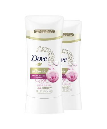 Dove Ultimate Antiperspirant Deodorant Stick Peony and Rose Water 2.6 oz 2 Count - Buy Online on GoSupps.com