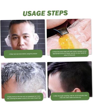 Brown Hair Dye Plant Natural 500ml Hair Dye Shampoo White Foam Non-Irritating Hair Care Brown Hair Shampoo for Women - Buy Online on GoSupps.com