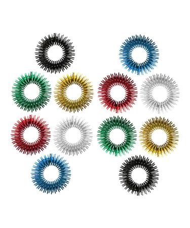 12th acupressure ring Stress reduction toy decompression toy children toys roller toys toys toys massage rings for the fingers finger massage gear spring 2.8*2.8cm As shown