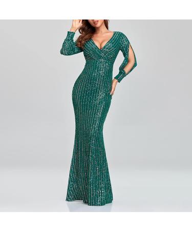 Hanxiulin Sequin Dress for Women | Elegant Evening & Cocktail Dresses - Glitter Casual & Ball Gowns in XL - Buy Online on GoSupps.com