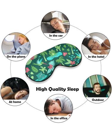 Tropical Jungle Sleep Mask - Adjustable Eye Cover for Sleeping, Blocks Light - Men and Women - Buy Online on GoSupps.com
