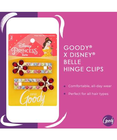 GOODY Hinge Jewel Clip - Disney Princess Belle - Slideproof Rhinestone Hair Accessory for All Hair Types - Buy Online on GoSupps.com