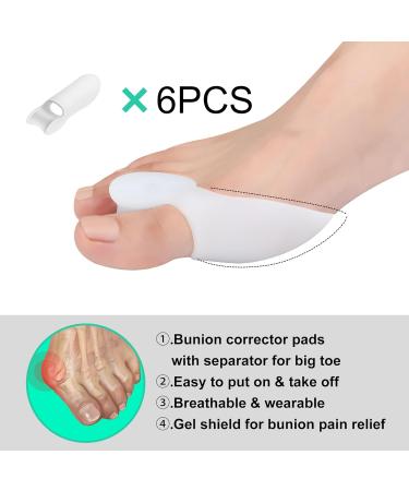 DYKOOK Bunion Corrector & Toe Straightener with Gel Cushions - Big Toe Separators and Splint for Bunion Relief - Buy Online on GoSupps.com