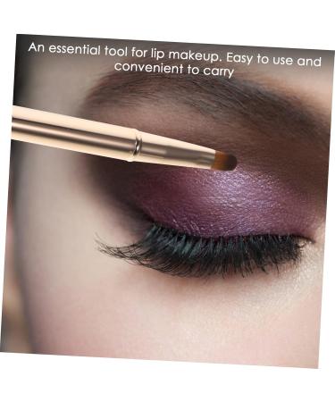minkissy Double Ended Lipstick Brush Lip Professional Makeup Makeup Eyeshadow Makeup Set for Women Makeup Beauty Tool Lip Mask Applicator Portable Lip Brush Reusable Lip Brush Major 12x1x1cm Golden - Buy Online on GoSupps.com