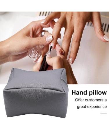 YOXIER Comfortable Hand Rest for Nail Art Lychee Pattern Faux Leather Manicure Pillow Durable Easy to Clean Black - Buy Online on GoSupps.com