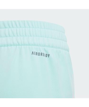 Buy adidas Girls' Aeroready 3-Stripes Knit Shorts 152 - Semi Flash Aqua/Bliss Lilac/White | International Shipping Available - Buy Online on GoSupps.com