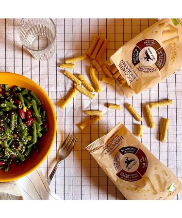 Alce Nero Tocchetti Bread Sticks - Organic Baking Product with Organic Khorasan Wheat and Extra Virgin Olive Oil - 150g + 400g Box - Pack of 8 - Buy Online on GoSupps.com