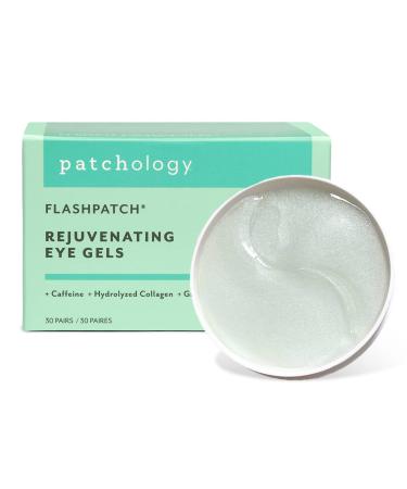 Patchology Rejuvenating Under Eye Gels - Hydrating Eye Mask w/Caffeine, Hydrolyzed Collagen & Centella Asiatica- Under Eye Patches For Dark Circles - Minimize Puffiness & Wrinkle Reducer - 30 Pairs