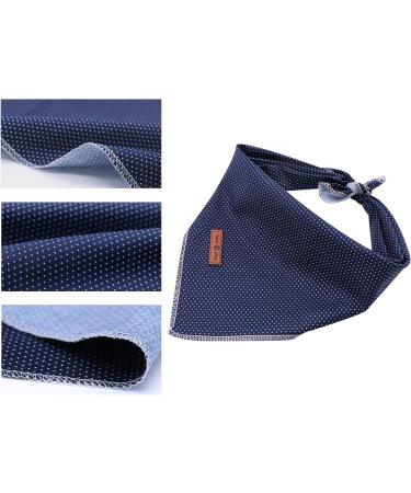Lionet Paws Dog Bandana Headscarves - Blue Dotted Triangle Scarf (Pack of 1) | Stylish & Comfortable Dog Accessories for Every Occasion - Buy Online on GoSupps.com