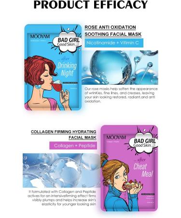 Sheet Mask Nourishing Moisturising Hyaluronic Acid Mask Skincare Korea Cosmetics Mask Ingredients For all skin types (Collagen) - Buy Online on GoSupps.com