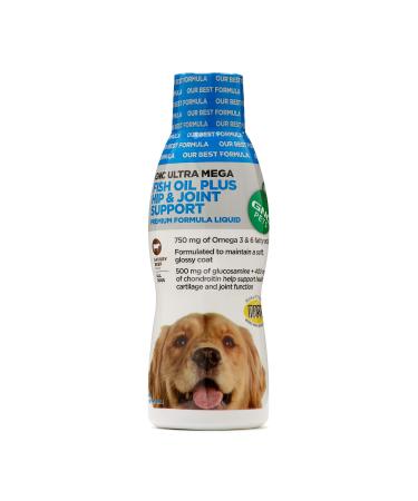 GNC Pets Ultra Mega Fish Oil Supplement for Dogs - Dogs Hip & Joint Supplement, Dogs Shedding Supplement, Dog Health - GNC Fish Oil Advantage, GNC Fish Oil Dogs, GNC Pets Fish Oil Advantage Fish Oil Plus Hip & Joint Support (Beef - 16 Ounces)