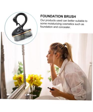 Housoutil Makeup Brush Flat Top Foundation Brush Buffing Brush Under Eye Concealer Brush Oval Foundation Brush Buffing Powder Brush Makeup Utensils Powder Foundation Brush Plastic 9X6.5X4.5CM Black - Buy Online on GoSupps.com