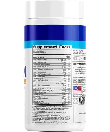 USN Supplements Super Daily Multivitamin - 60 Capsules with Essential Vitamins & Minerals - Antioxidant Support - Buy Online on GoSupps.com