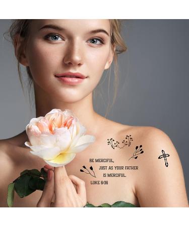 16 Sheet Christian & Inspirational Bible Quotes Temporary Tattoos for Adults & Kids - Buy Online on GoSupps.com