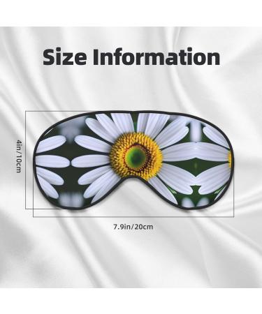 SSIMOO Daisy Flower Print Eye Mask - Double-Sided Soft Light Blocking for Better Sleep Quality - Black - Buy Online on GoSupps.com
