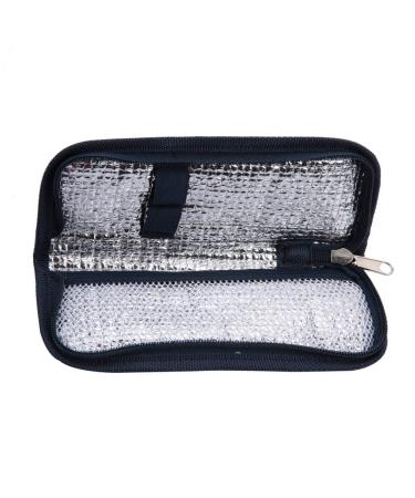 Diabetic pocket diabetics insulin cool case portable diabetic patient organizer medical travel insulated case (2 colors) (color: navy blue)