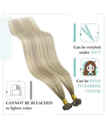 Buy Youngsee Real Hair Ombre Bonding Extensions | 50cm Remy U Tip Hair | Dark Ashblond to Plat Blond #18/60 International Shipping - Buy Online on GoSupps.com