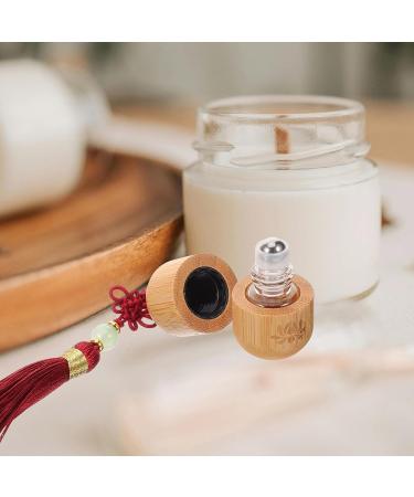 Beaupretty Roll On Bottle 1ml Wooden Essential Oil Roller Bottle Refillable Rollerball Bottle Mini Sample Vials Cosmetic - Buy Online on GoSupps.com