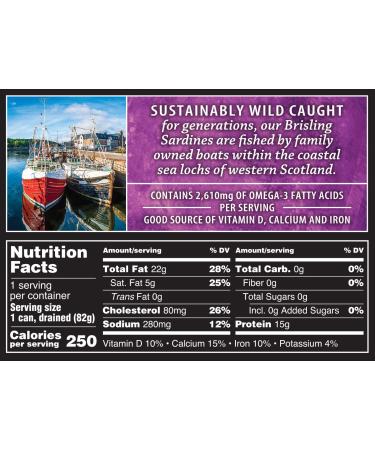 Crown Prince Natural Brisling Sardines - Mediterranean Style, 3.75 oz (Pack of 12) â€“ Premium Canned Fish - Buy Online on GoSupps.com
