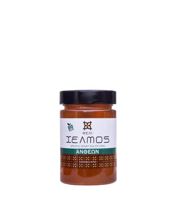 Helmos Organic Greek Multi-Flower Honey 450 g - Buy Online on GoSupps.com