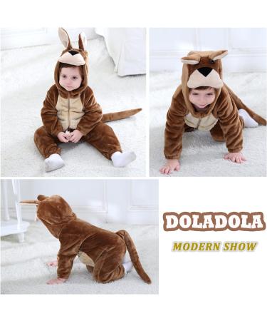 Doladola Unisex Baby Hooded Kangaroo Romper | Toddler's Jumpsuit 12-18 Months - Buy Online on GoSupps.com